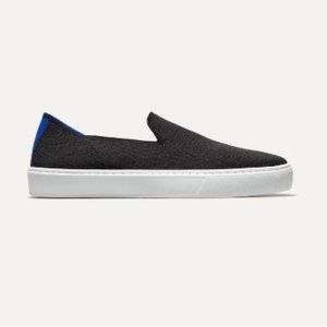 Rothy Black Solid Accented Blue The Original Slip On Sneaker